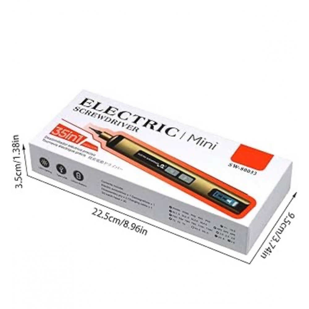 Electrıc Mini 35in1 Dijital Göstergeli Şarjlı Tornavida